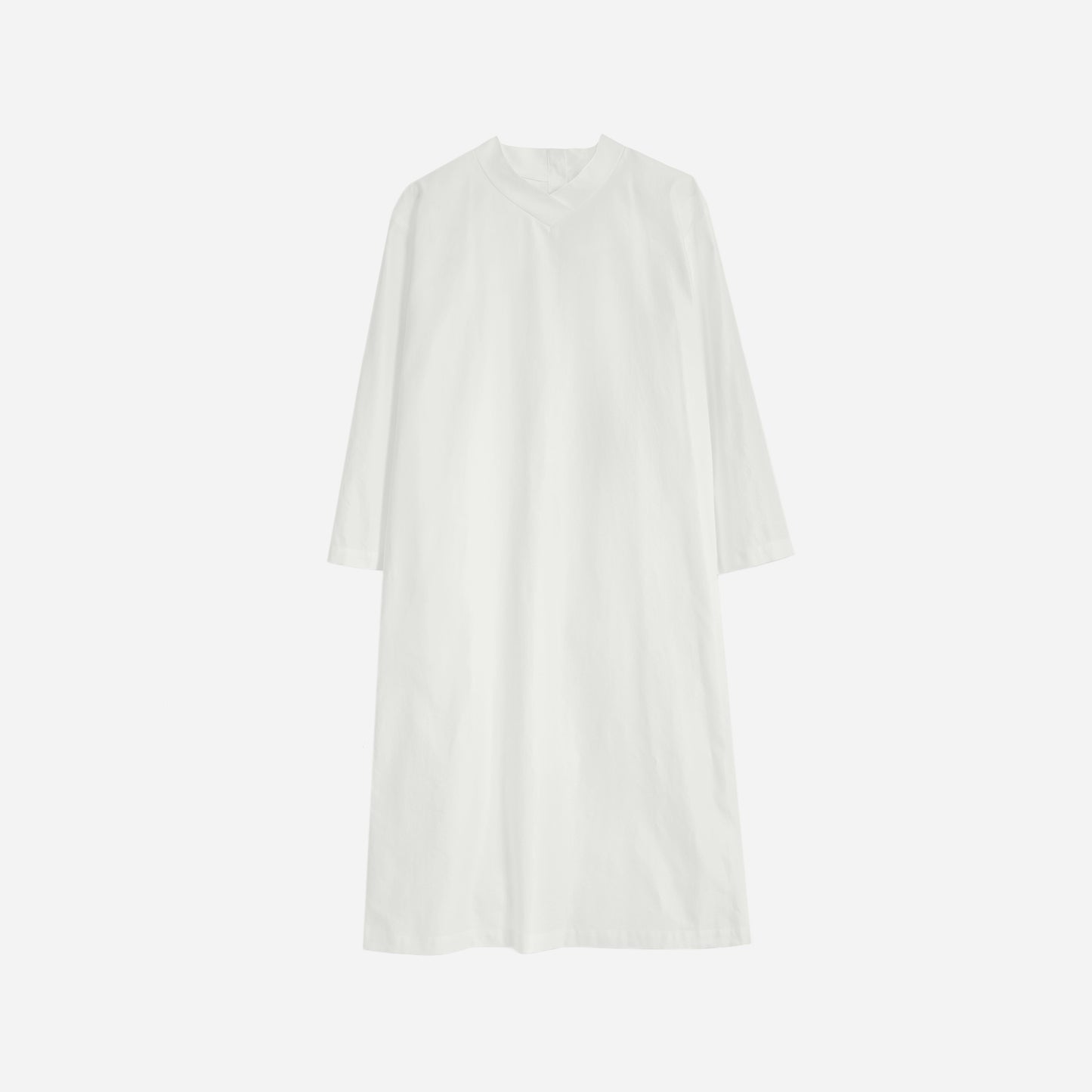 V-neck white dress