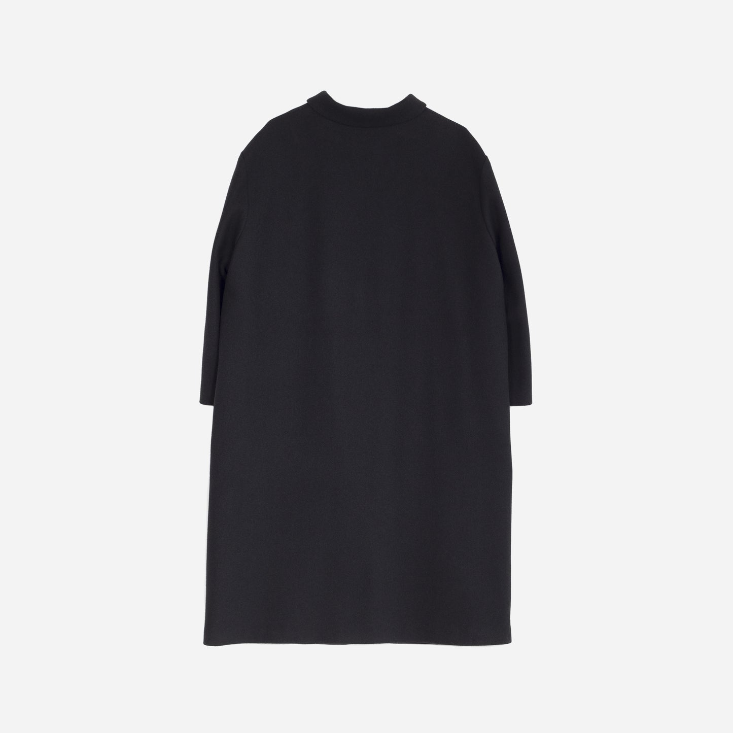 Black Collar Button Coat