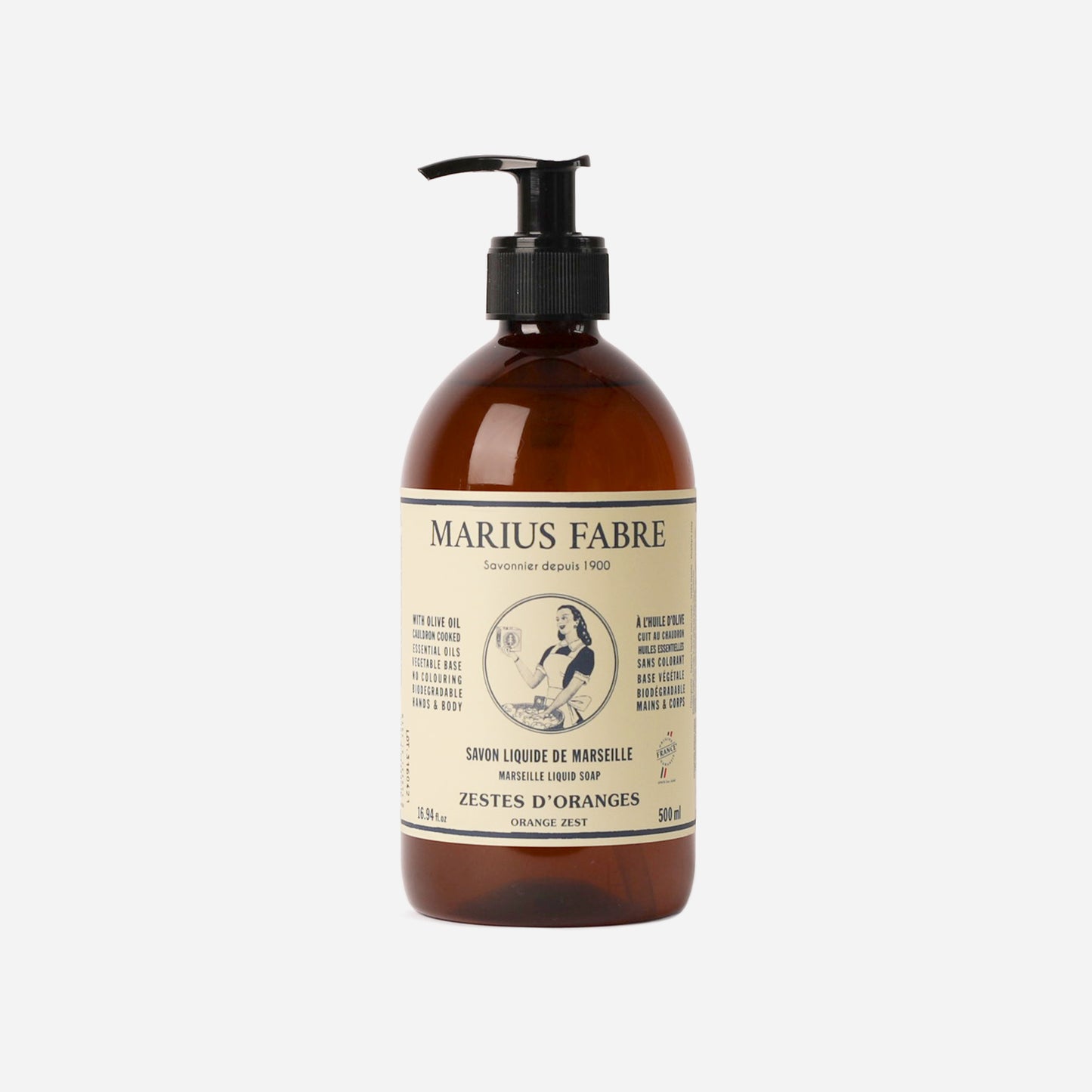 Marseille Orange Zest Liquid Soap, 500ml