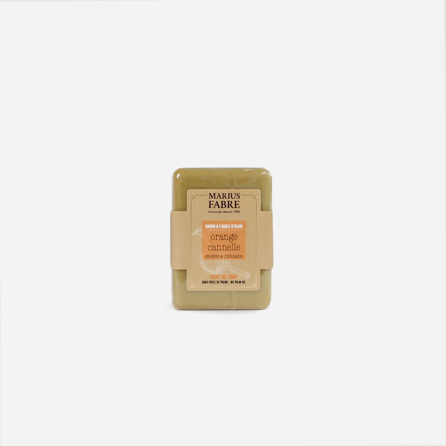 Bar of Soap with Orange peel and Cinnamon Fragrance, without palm oil, 100g
