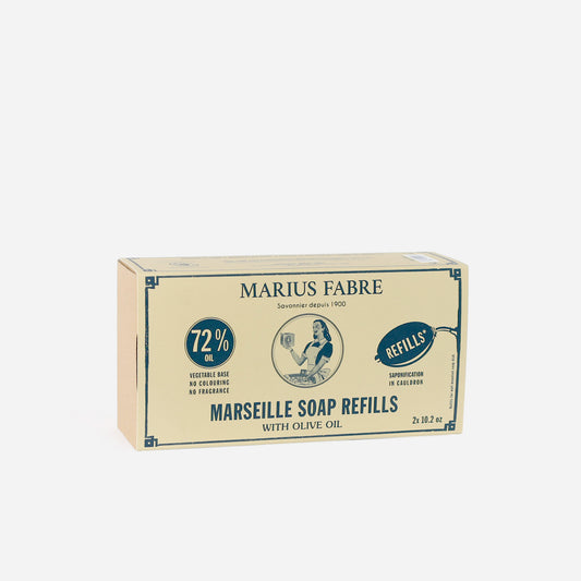 Box of 2 refills for wall-mounted Marseille soap